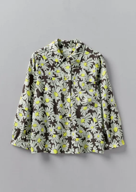 Patch Pocket Painted Daisy Shirt | Billi Flower Yellow sold by TOAST