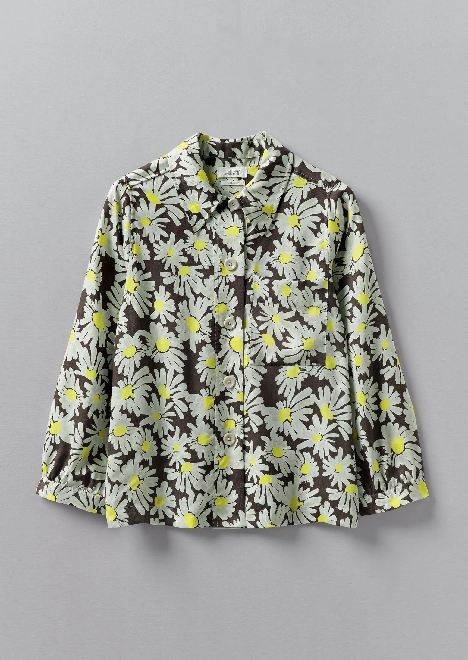 Patch Pocket Painted Daisy Shirt | Billi Flower Yellow sold by TOAST