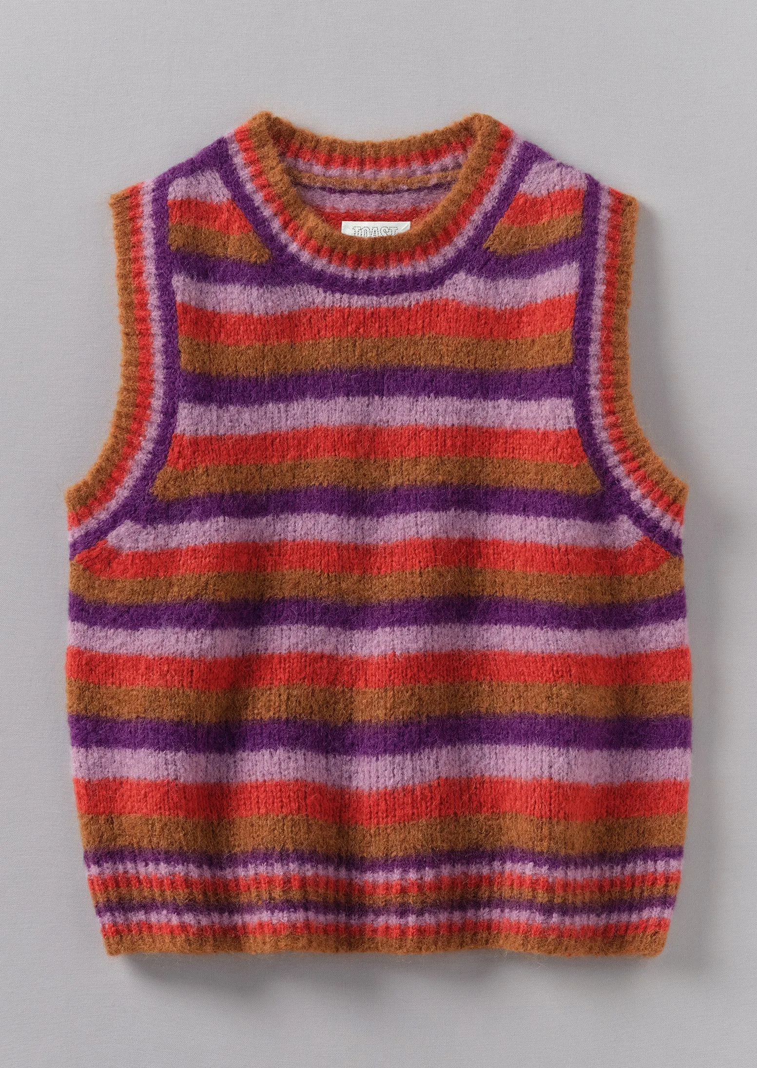 Brushed Alpaca Blend Stripe Tank | Amethyst Multi sold by TOAST