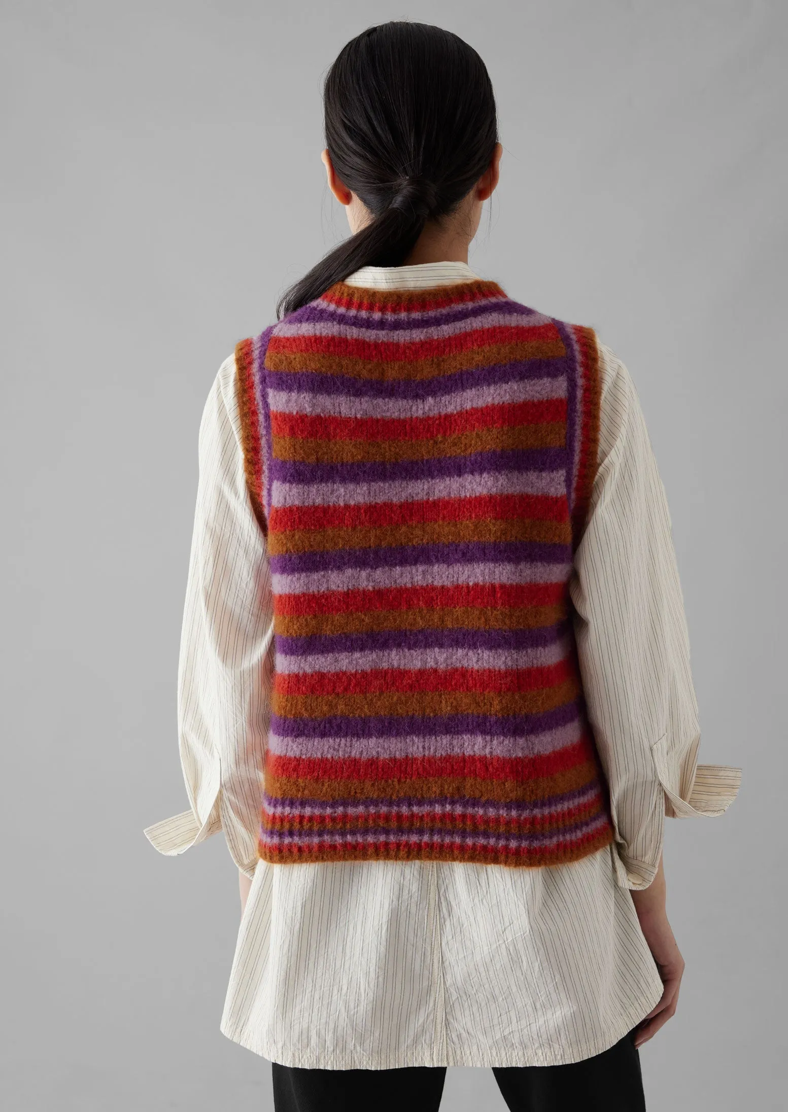 Brushed Alpaca Blend Stripe Tank | Amethyst Multi sold by TOAST product image thumbnail 5