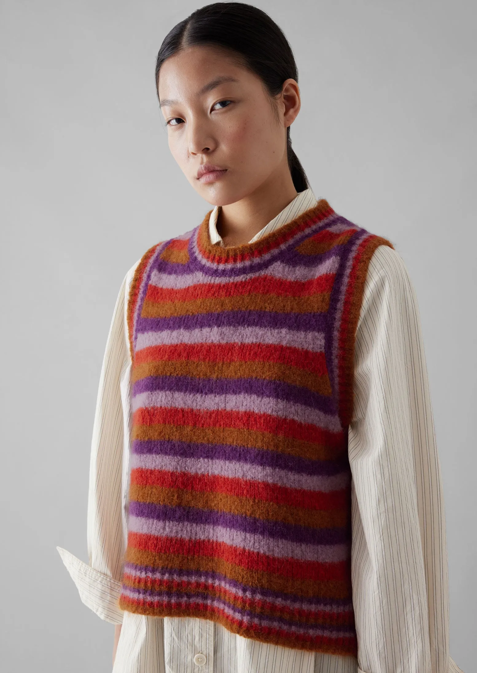 Brushed Alpaca Blend Stripe Tank | Amethyst Multi sold by TOAST product image thumbnail 2