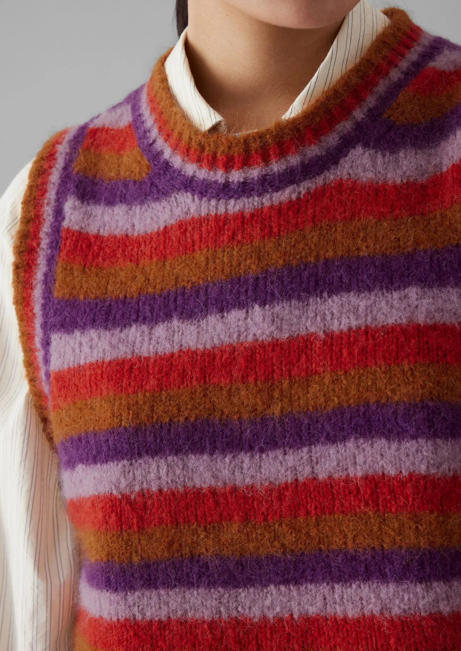 Brushed Alpaca Blend Stripe Tank | Amethyst Multi sold by TOAST product image thumbnail 3