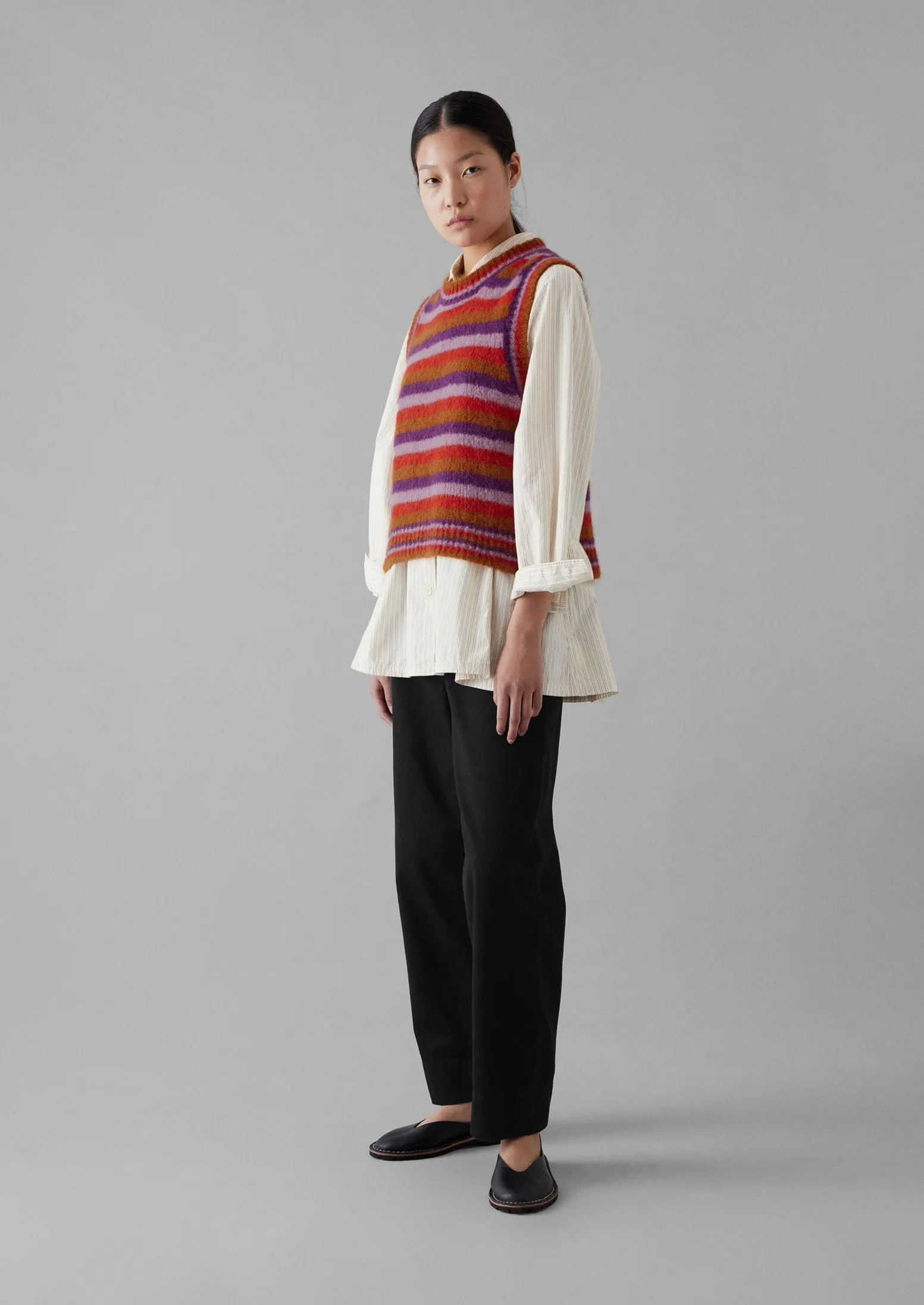 Brushed Alpaca Blend Stripe Tank | Amethyst Multi sold by TOAST product image thumbnail 4