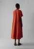 Garment Dyed Linen V-Neck Dress | Rooibos Red sold by TOAST