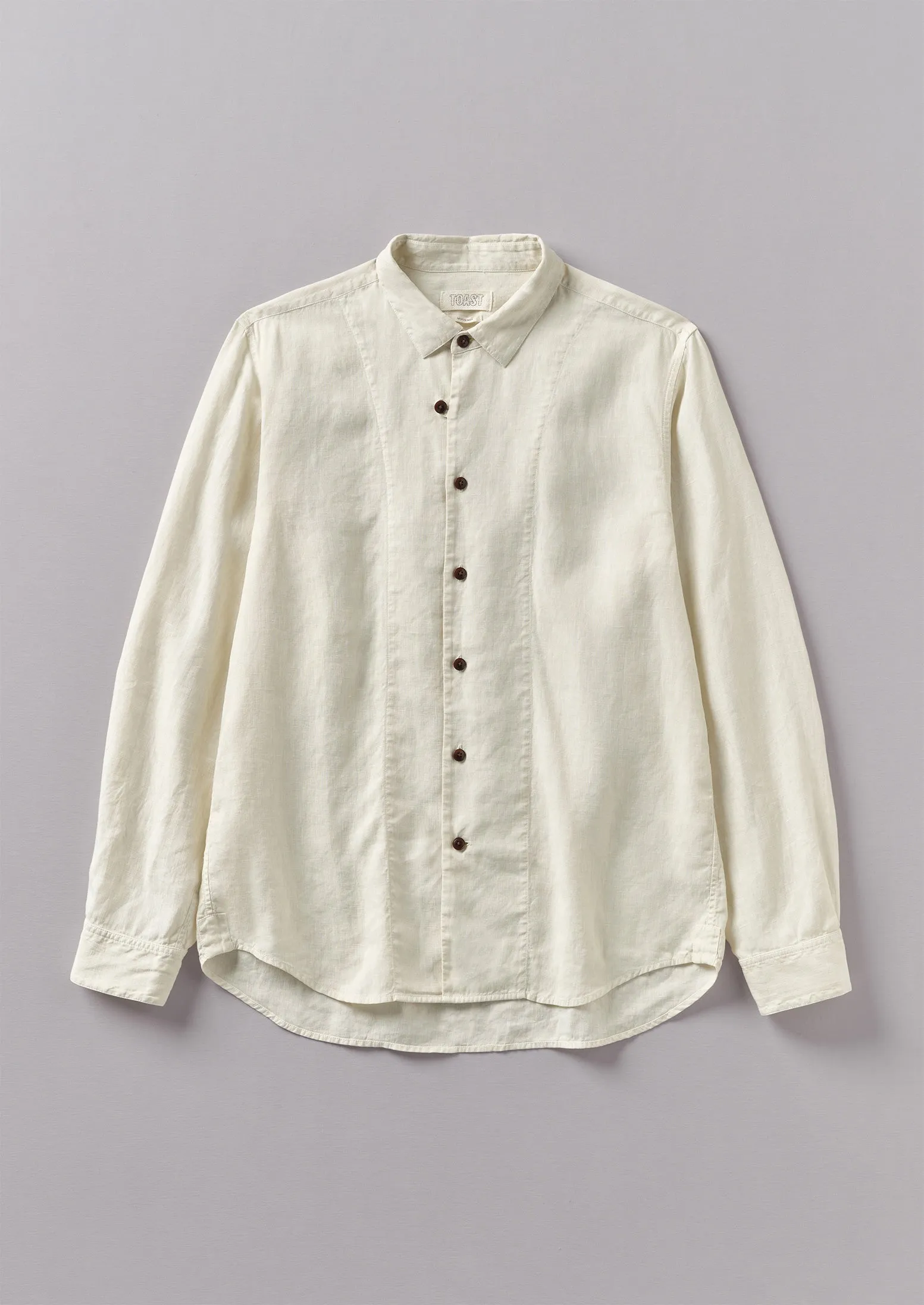 Loop Button Linen Shirt | Parchment sold by TOAST