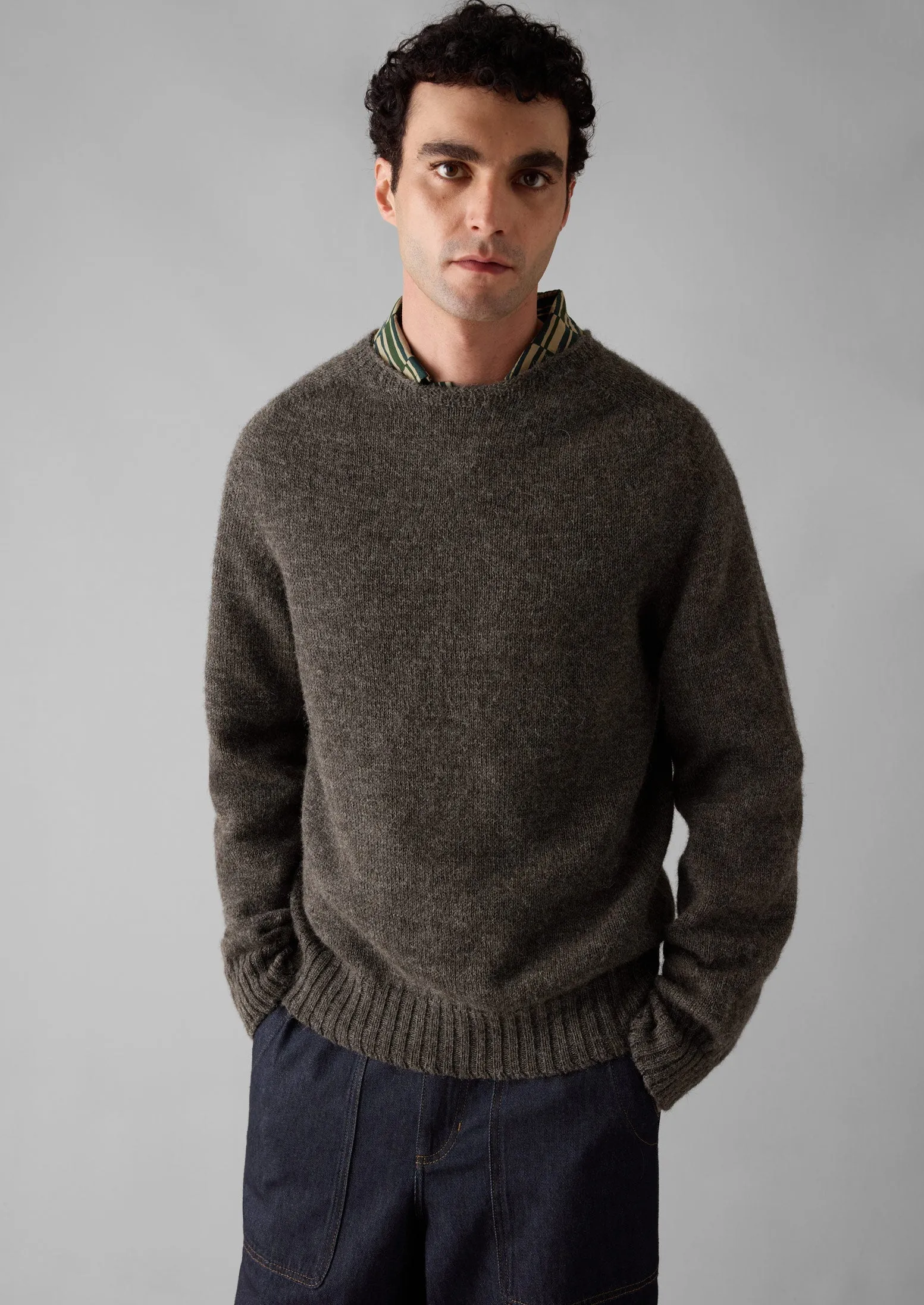 Seamless Shetland Wool Sweater | Grey sold by TOAST product image thumbnail 3