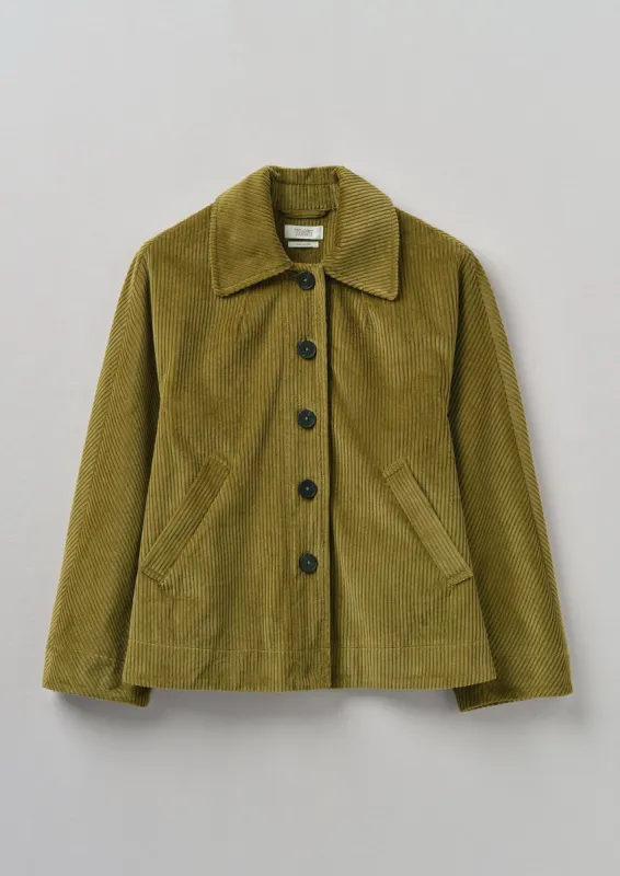 Organic Cord Swingy Jacket | Woodland Green sold by TOAST