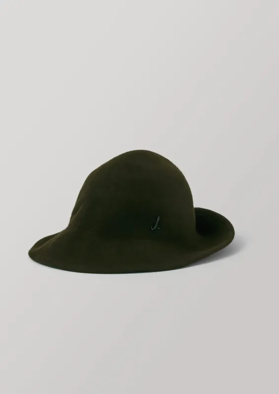 Muehlbauer Wire Brim Felt Hat | Olive sold by TOAST