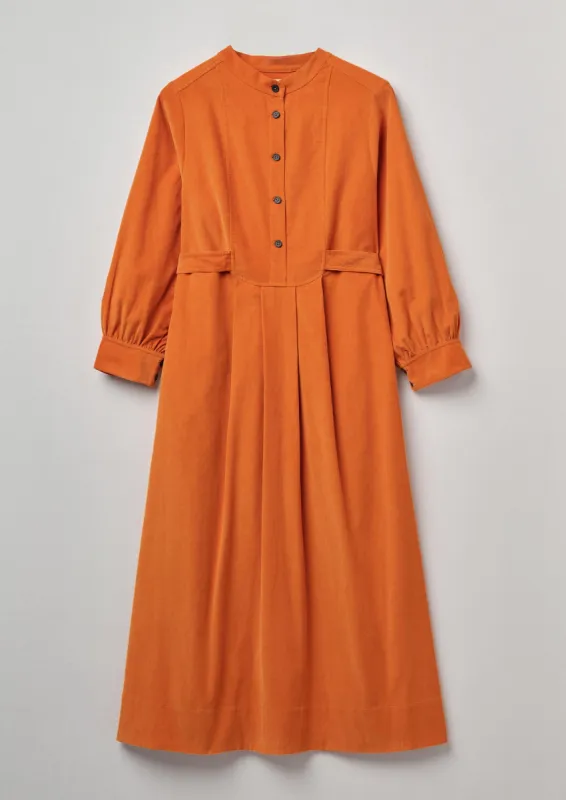Bib Front Organic Needlecord Dress | Spice sold by TOAST