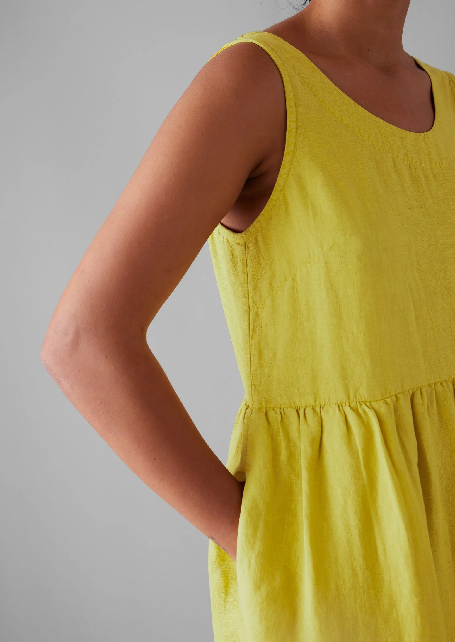 Scoop Neck Garment Dyed Dress | Billi Flower Yellow sold by TOAST product image thumbnail 4
