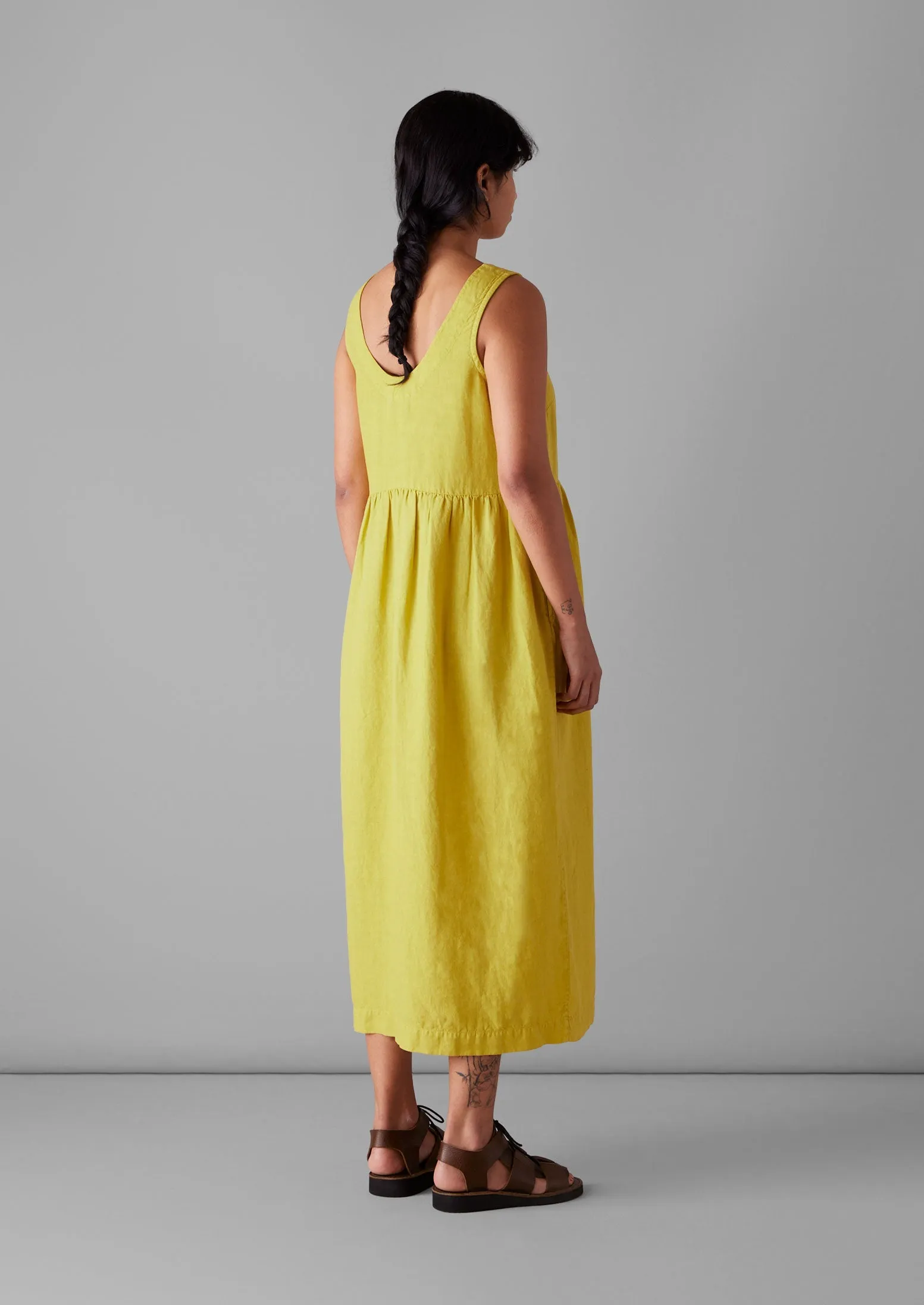 Scoop Neck Garment Dyed Dress | Billi Flower Yellow sold by TOAST product image thumbnail 5