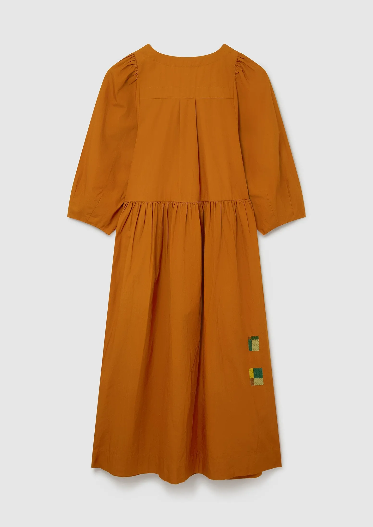Renewed Blouson Sleeve Organic Cotton Poplin Dress Size 8 | Burnt Orange sold by TOAST product image thumbnail 2
