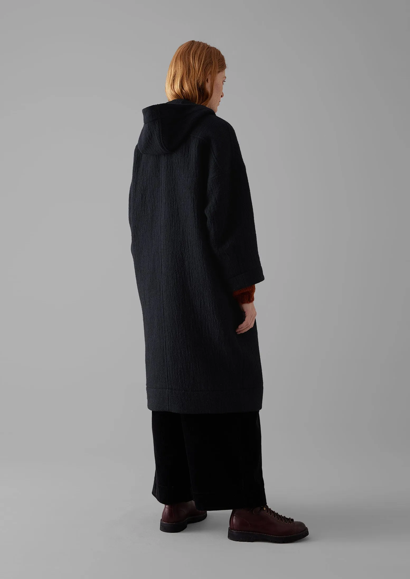 Navy Wool Hooded Coat | Dark Navy sold by TOAST product image thumbnail 5