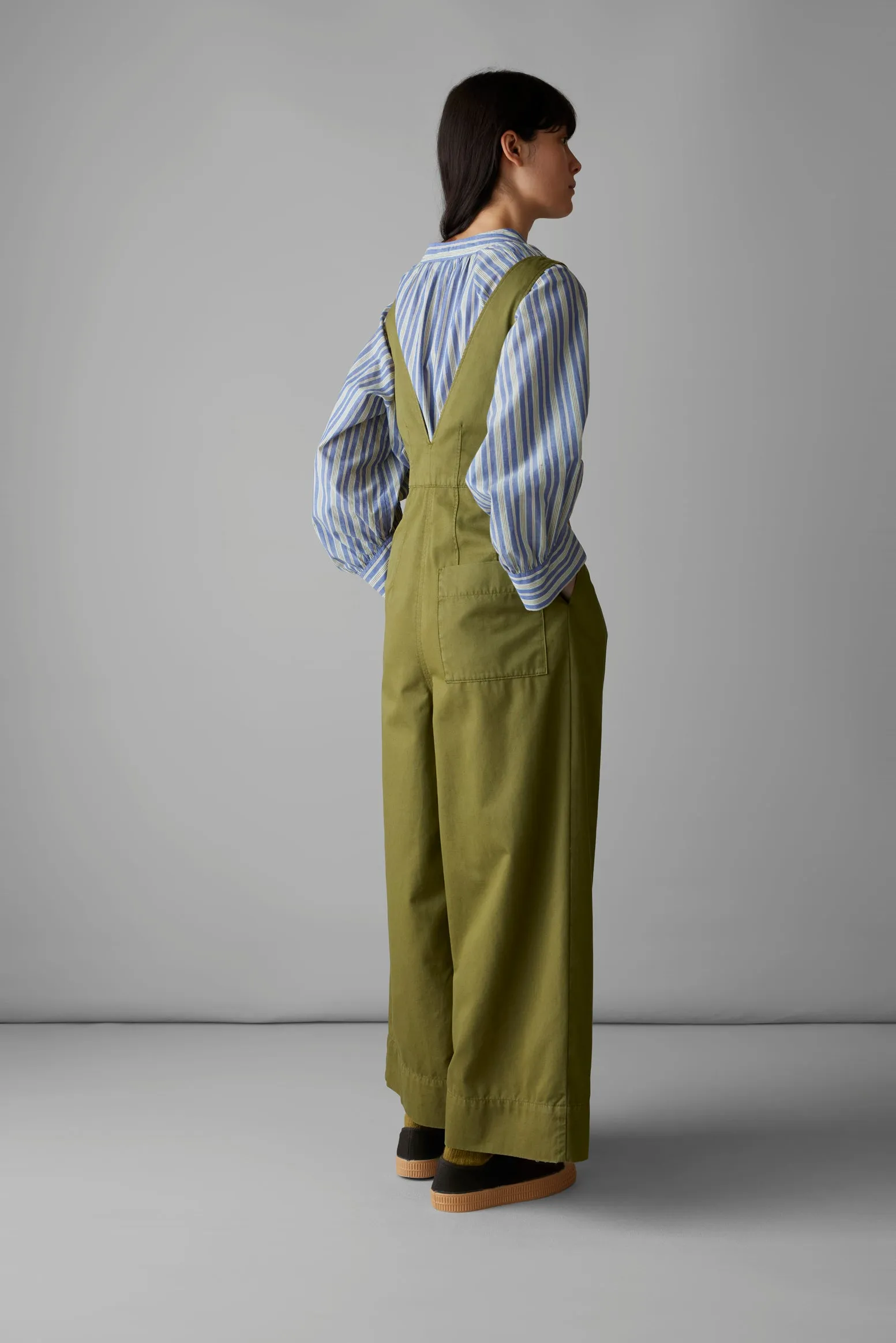 V-Neck Cotton Linen Twill Jumpsuit | Linden sold by TOAST product image thumbnail 5