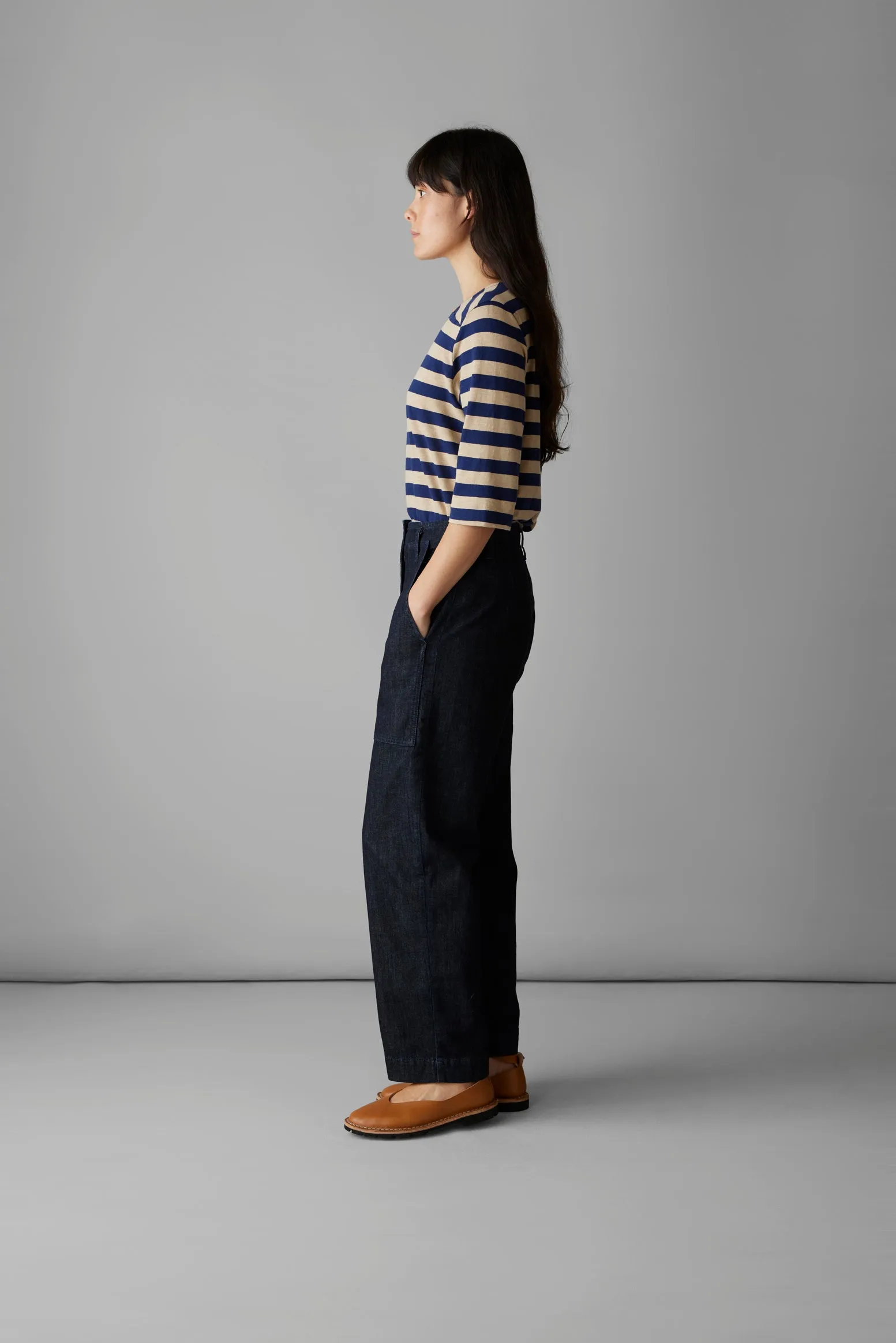 Indigo Denim Workwear Trousers | Indigo sold by TOAST product image thumbnail 4