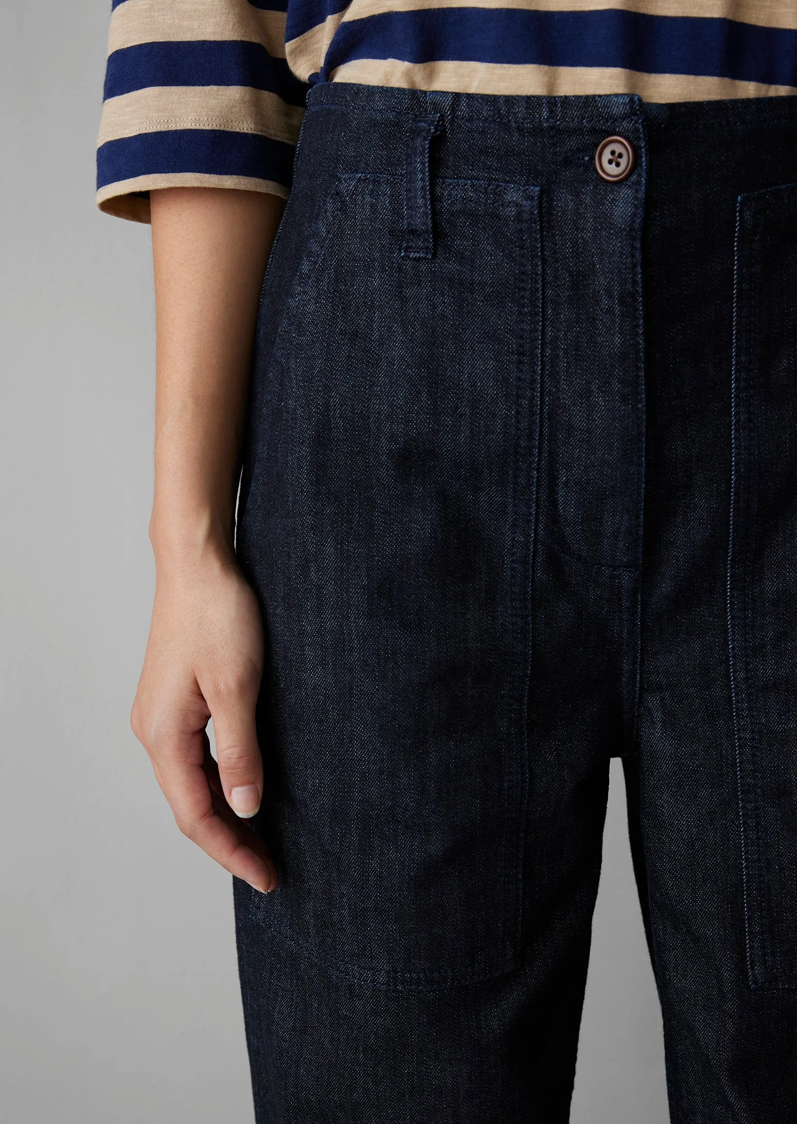 Indigo Denim Workwear Trousers | Indigo sold by TOAST product image thumbnail 5