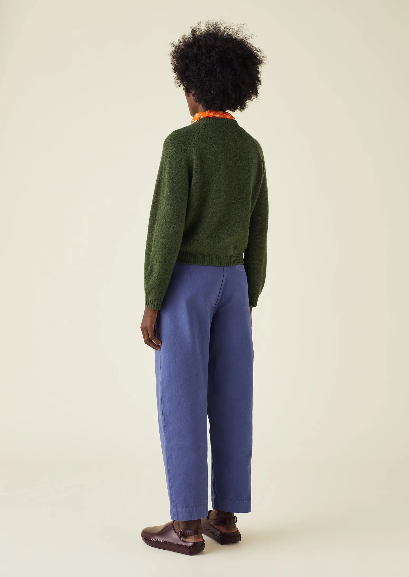 Eden Wool Cashmere Raglan Cardigan | Olive Melange sold by TOAST product image thumbnail 4