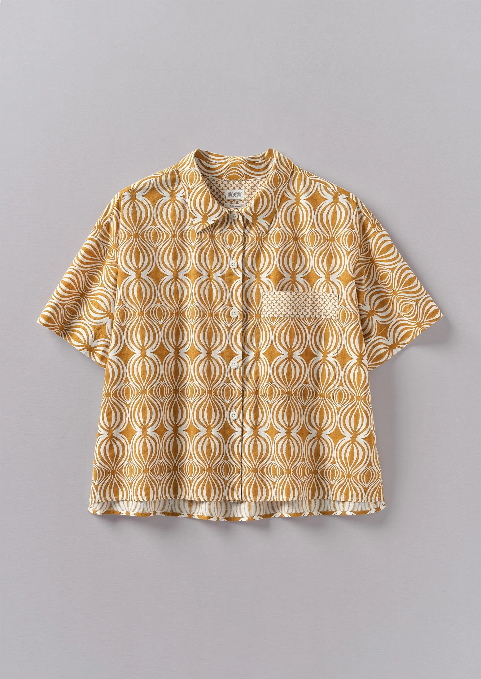 Chilli Beans. Pajama shirt Lサイズ Seed Pod Block Print PJ Shirt | Gorse | Parallel
