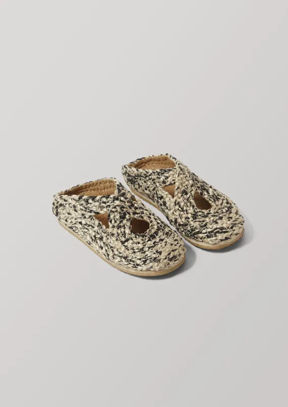 Pla Illetes Clogs | Charcoal/Natural made by TOAST