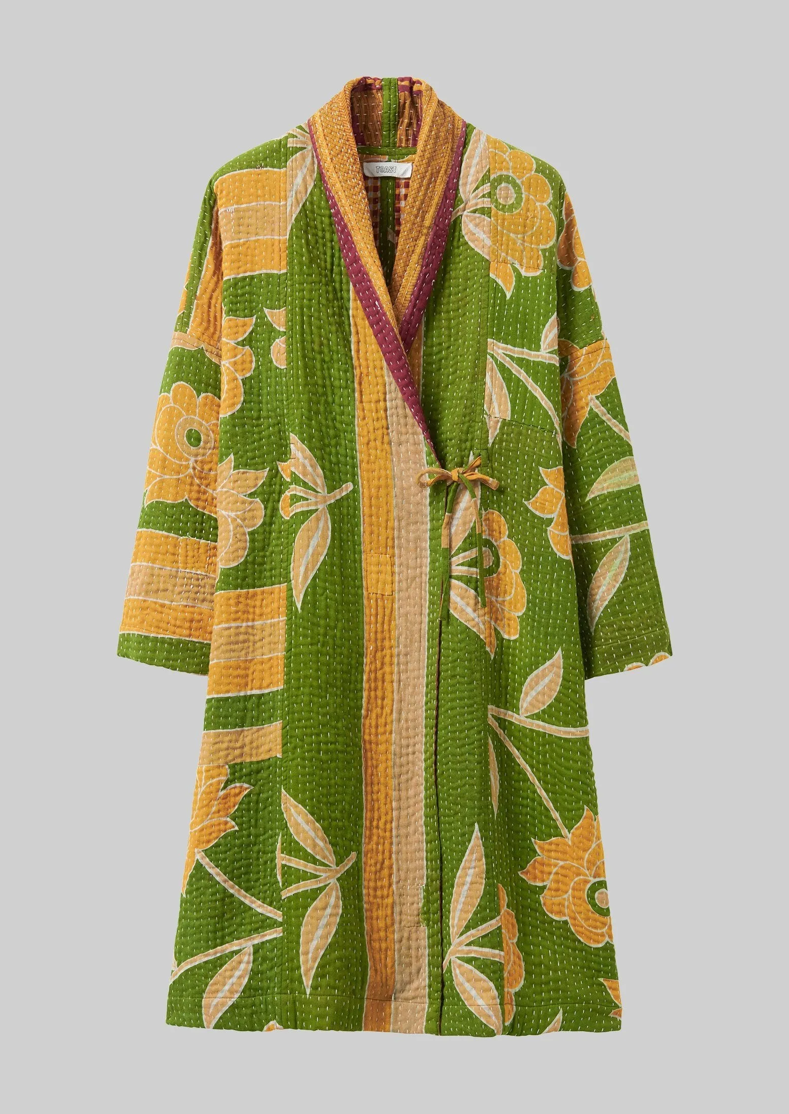 Repurposed Kantha Coat | Greens sold by TOAST
