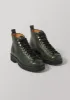 Fracap Leather Monkey Boots | Green sold by TOAST