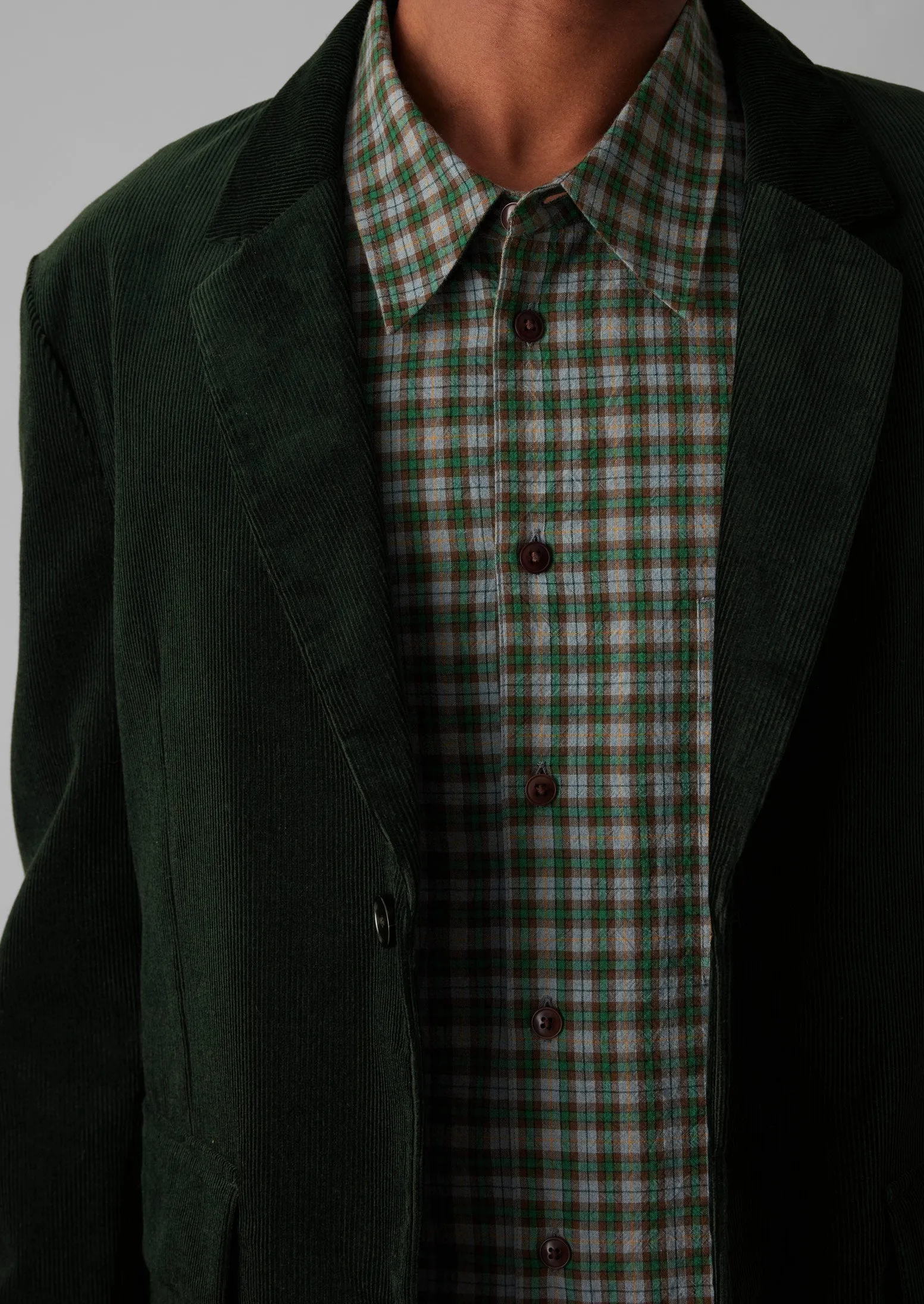Easy Tailored Cord Jacket | Mineral Green sold by TOAST product image thumbnail 3