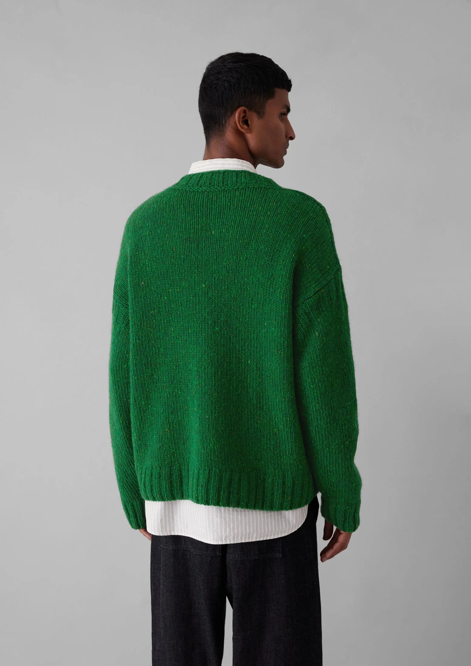 Donegal Wool High Neck Easy Sweater | Emerald sold by TOAST product image thumbnail 4