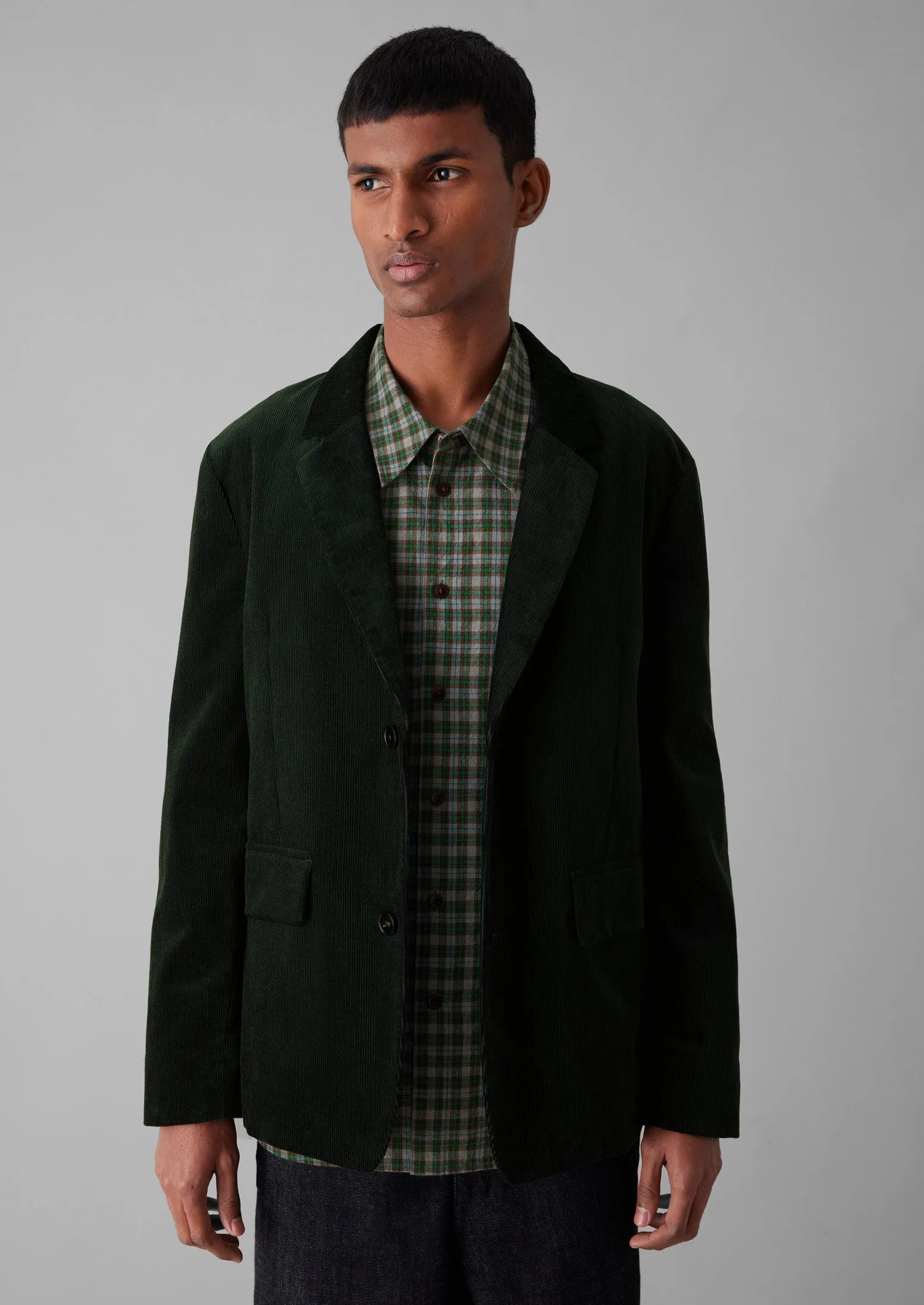 Easy Tailored Cord Jacket | Mineral Green sold by TOAST product image thumbnail 2
