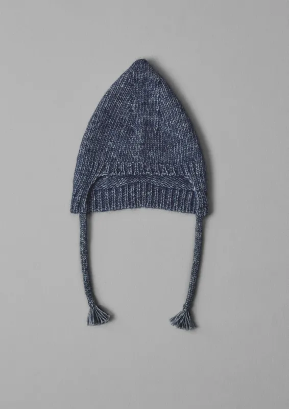 Alpaca Cotton Tassel Knit Hat | Graphite Blue sold by TOAST