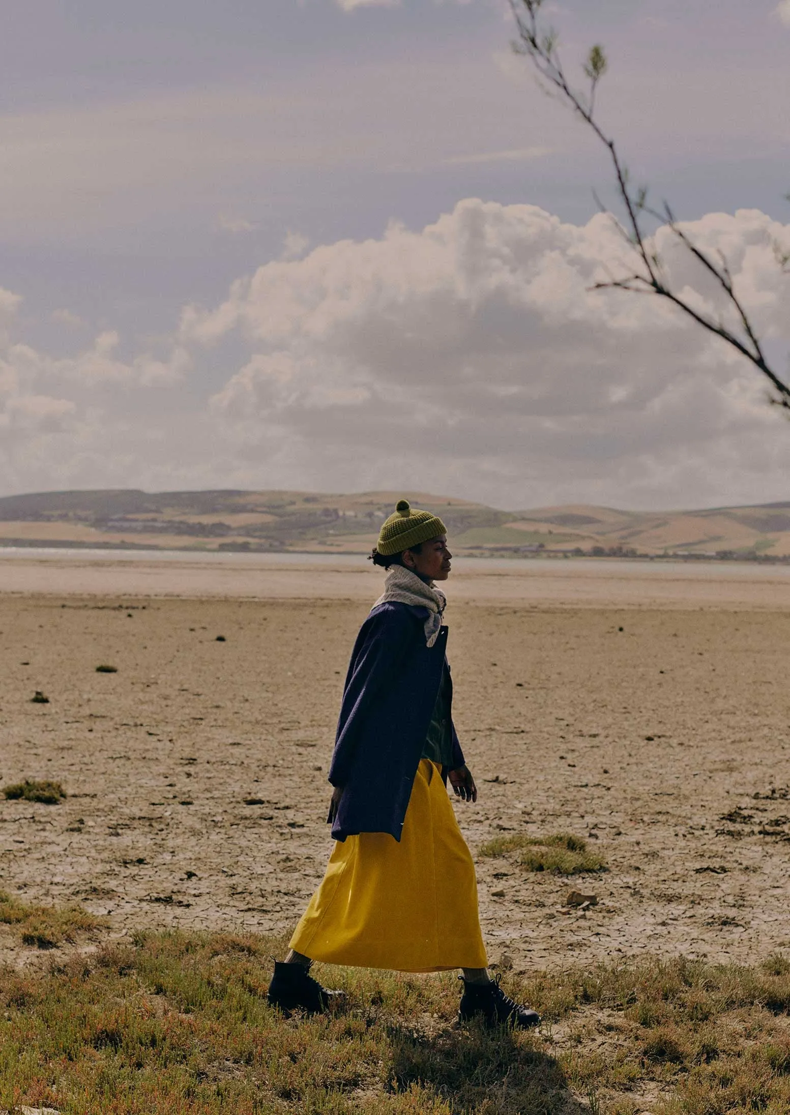 Indigo Cotton Wool Pea Coat | Indigo sold by TOAST product image thumbnail 3