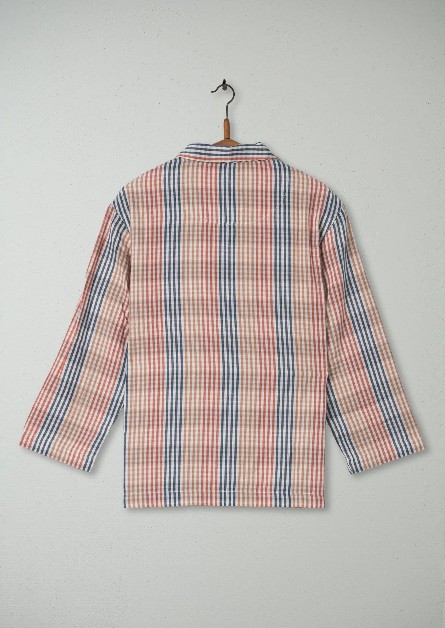 Reworn Gingham Check Pyjama Top Size S (026) | Apricot Multi sold by TOAST product image thumbnail 2