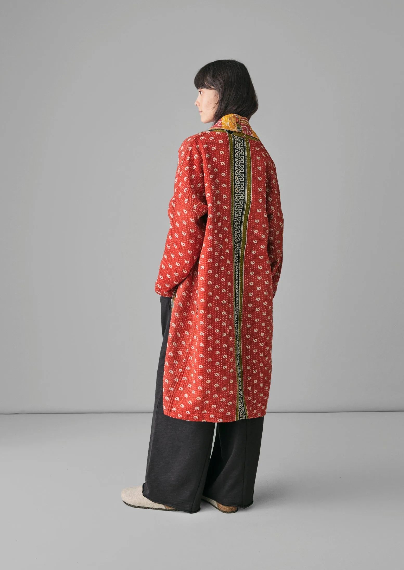 Repurposed Kantha Coat | Reds sold by TOAST product image thumbnail 4
