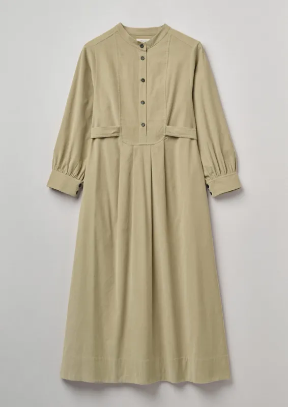 Bib Front Organic Needlecord Dress | Pebble sold by TOAST