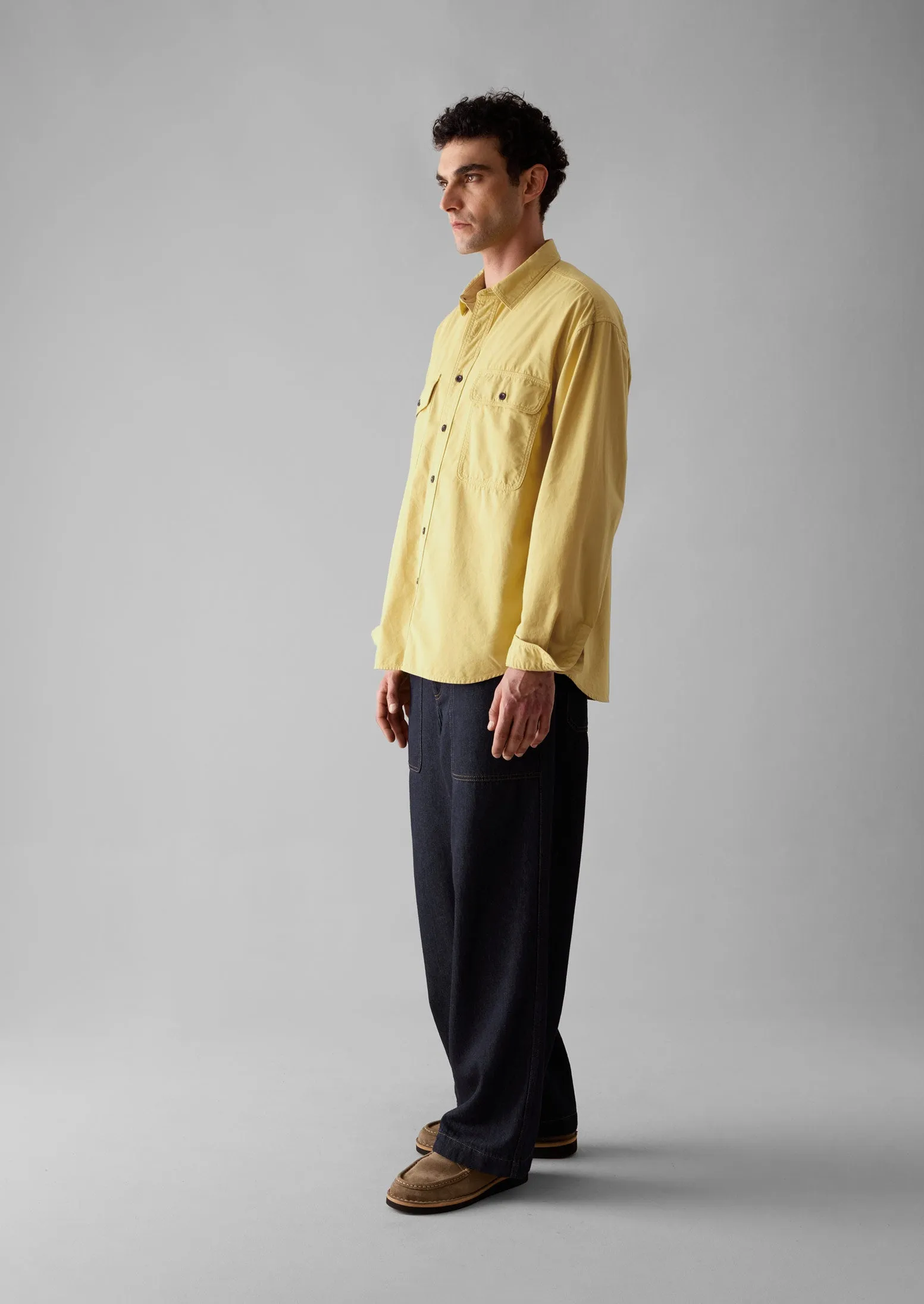 Garment Dyed Oxford Workwear Shirt | Soft Topaz sold by TOAST product image thumbnail 5