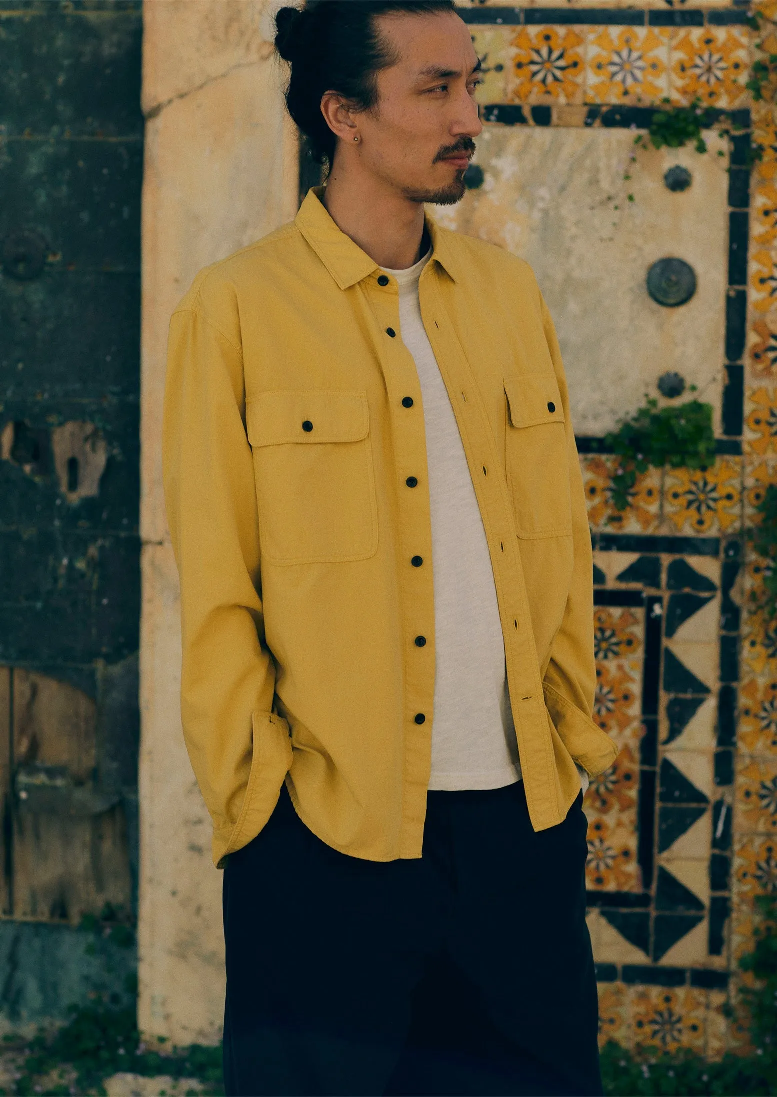 Garment Dyed Oxford Workwear Shirt | Soft Topaz sold by TOAST product image thumbnail 2