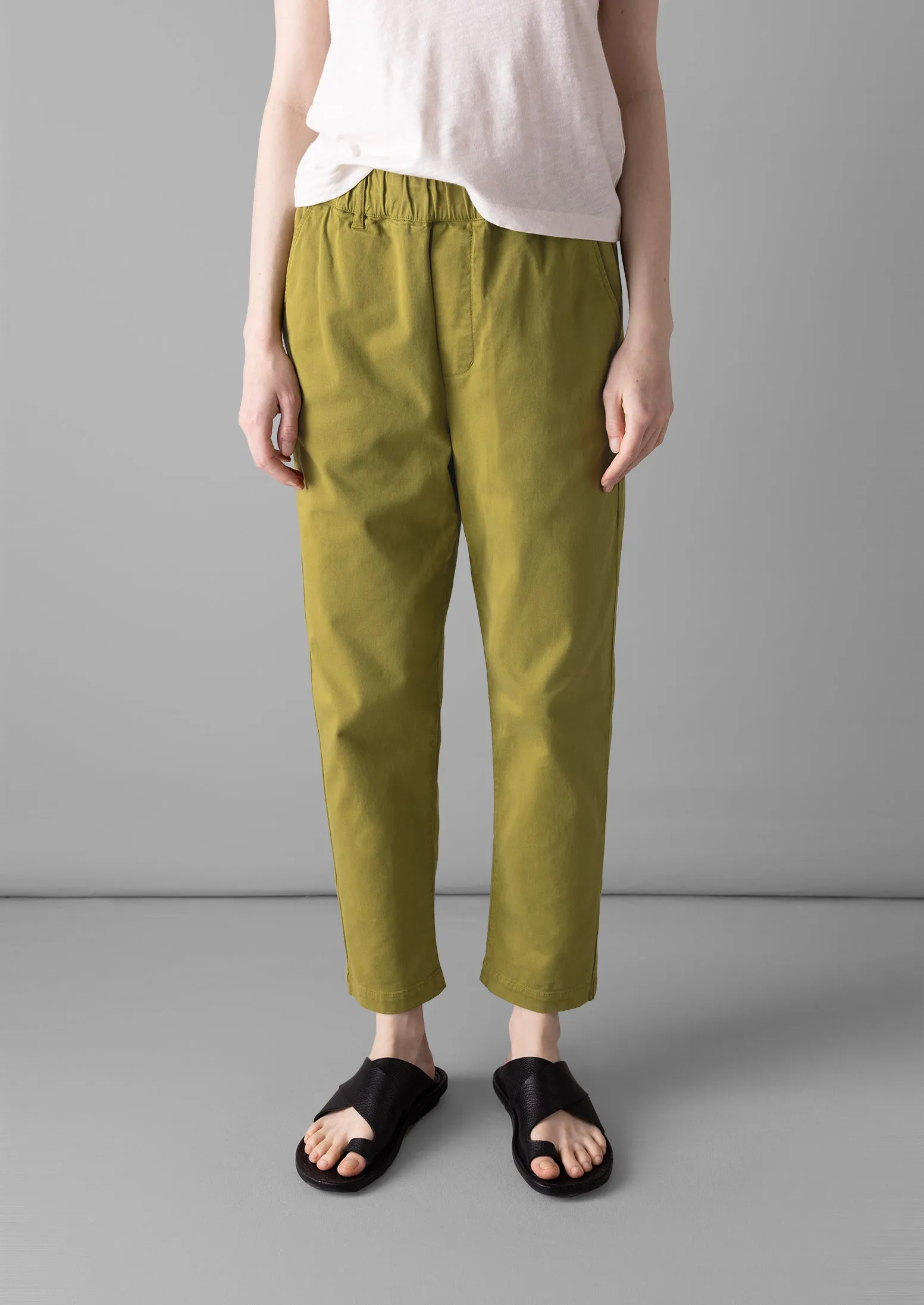 Gabi Cotton Pull On Trousers | Wax Green sold by TOAST product image thumbnail 3
