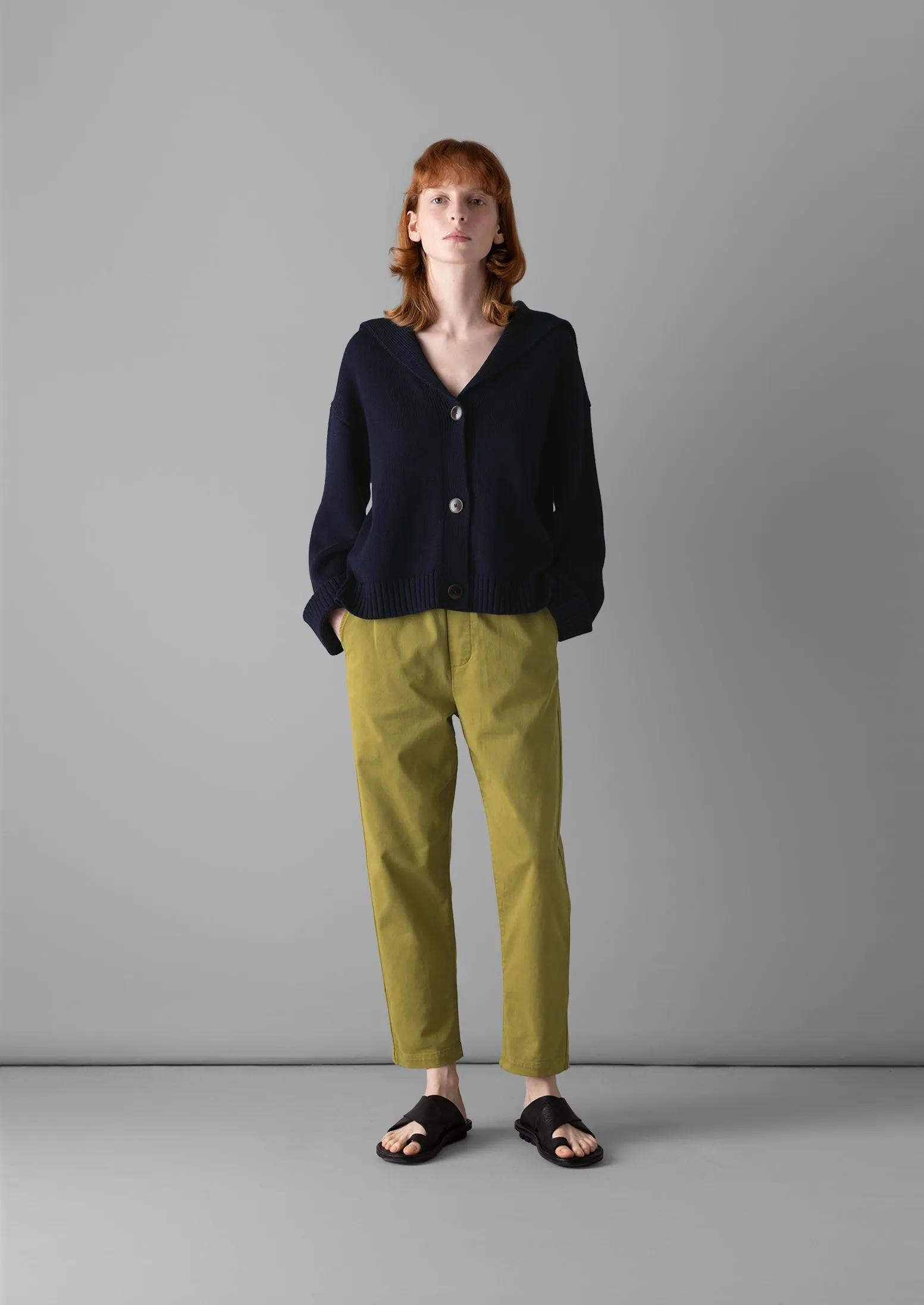 Gabi Cotton Pull On Trousers | Wax Green sold by TOAST product image thumbnail 2