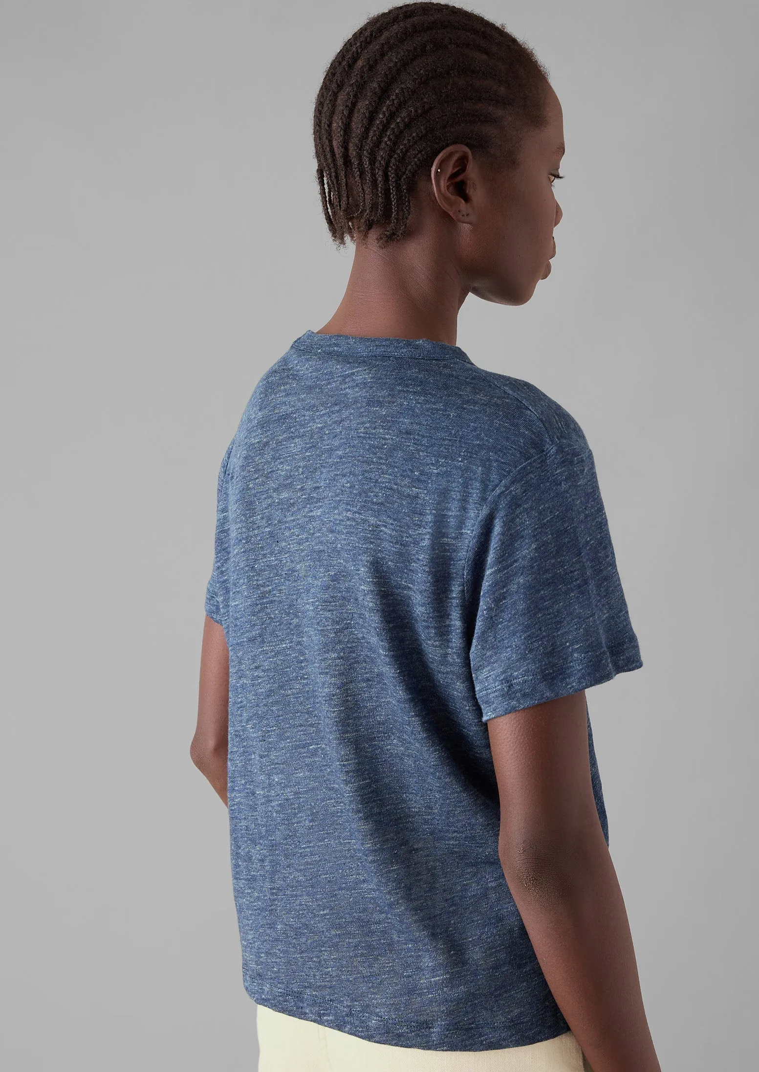 Linen Boy Tee | Blue Melange sold by TOAST product image thumbnail 4