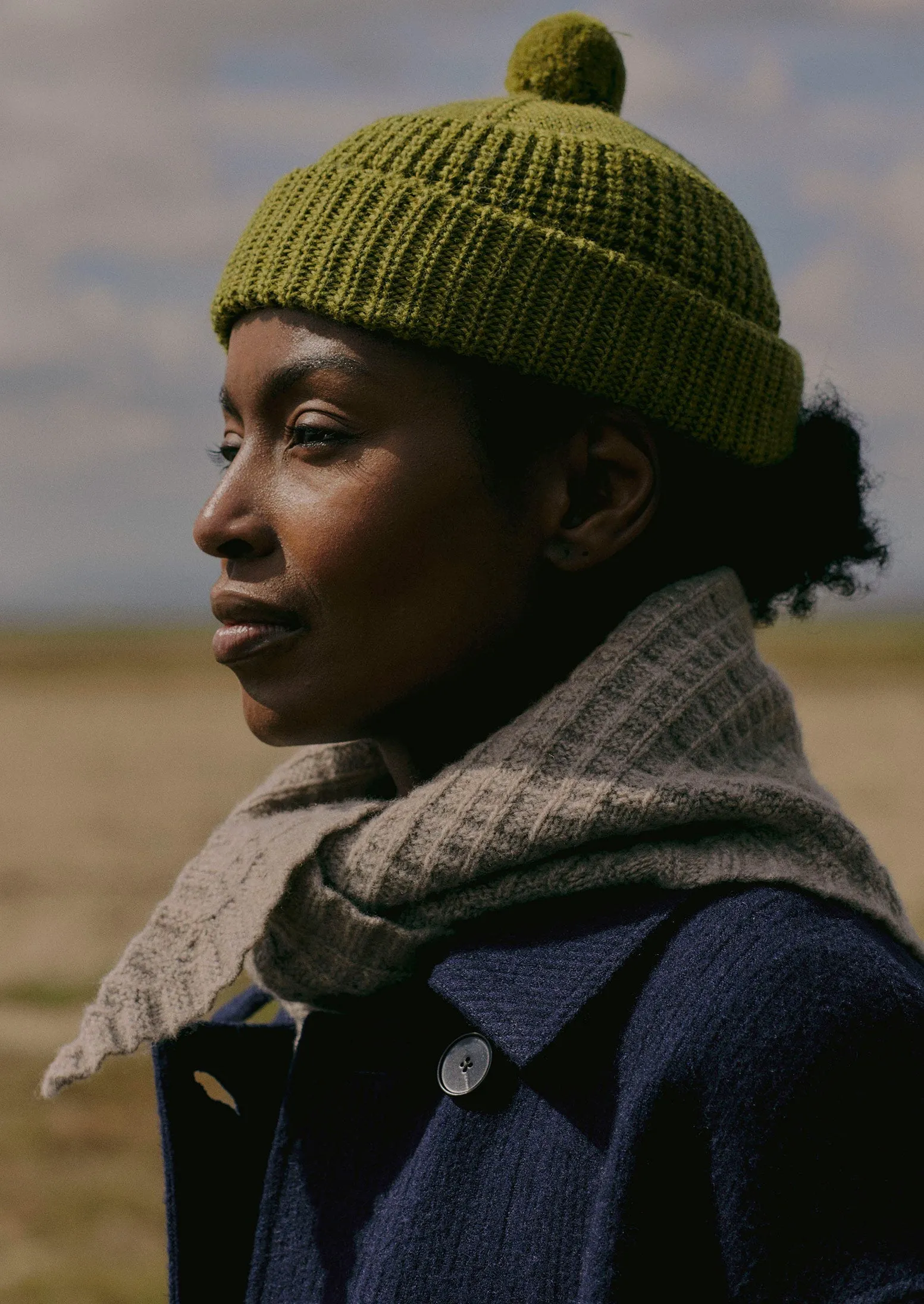 Waffle Stitch Wool Beanie | Pear sold by TOAST product image thumbnail 2