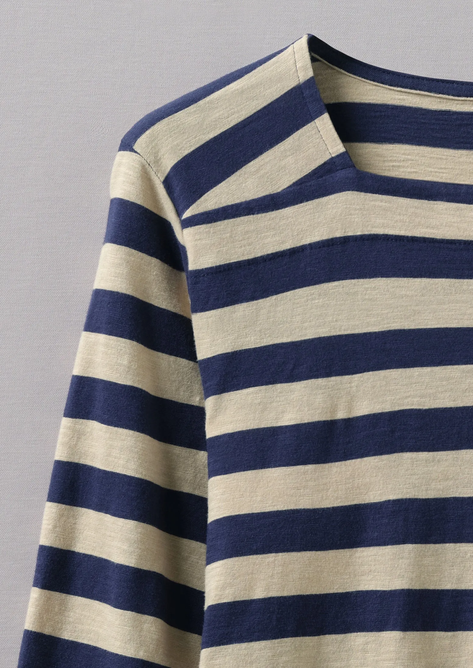 Bold Stripe Cotton Tee | Blue/Sand sold by TOAST product image thumbnail 5