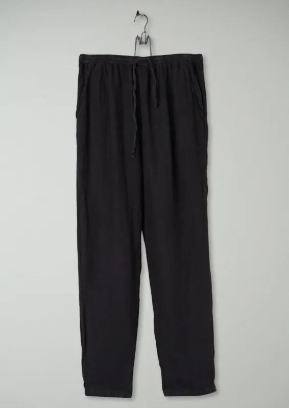 Reworn Linen Pull On Trousers Size M (272) | Charcoal sold by TOAST