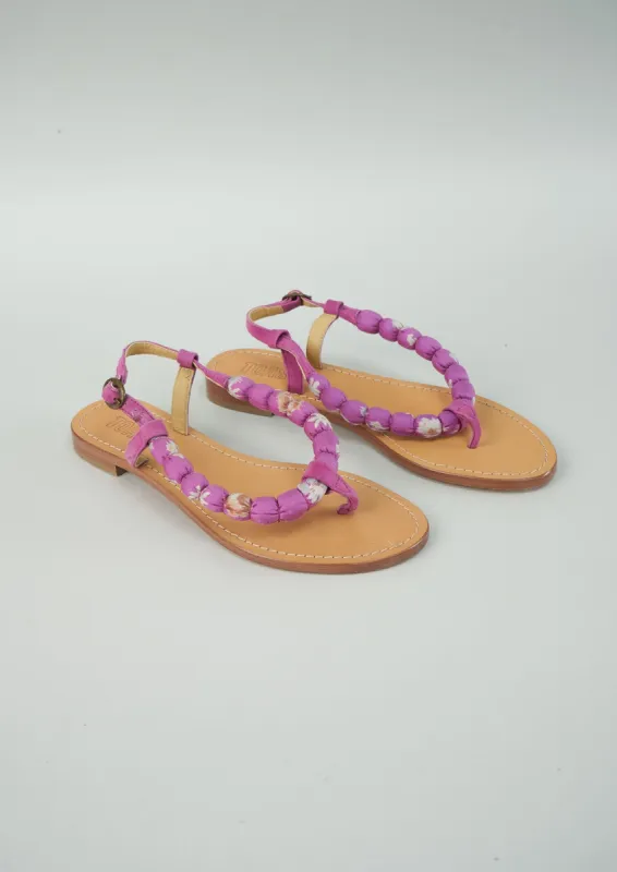 Reworn Print Sandals Size 39 (083) | Multi sold by TOAST