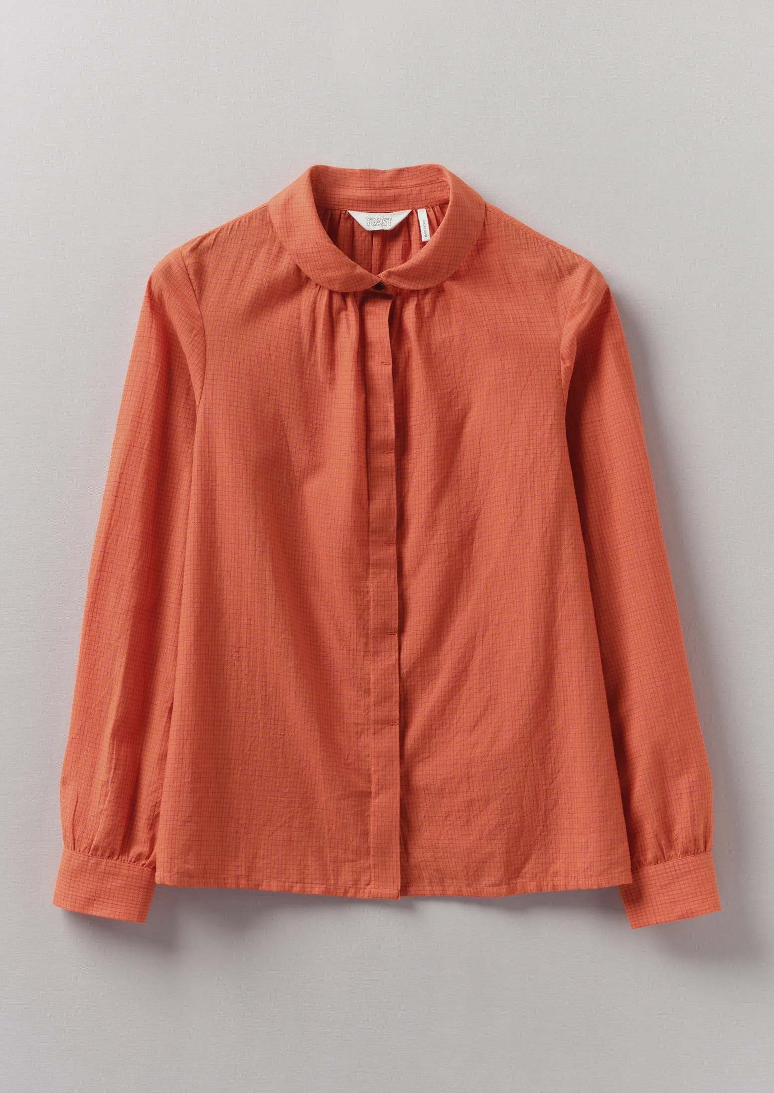 Anja Slubby Check Shirt | Redcurrant sold by TOAST