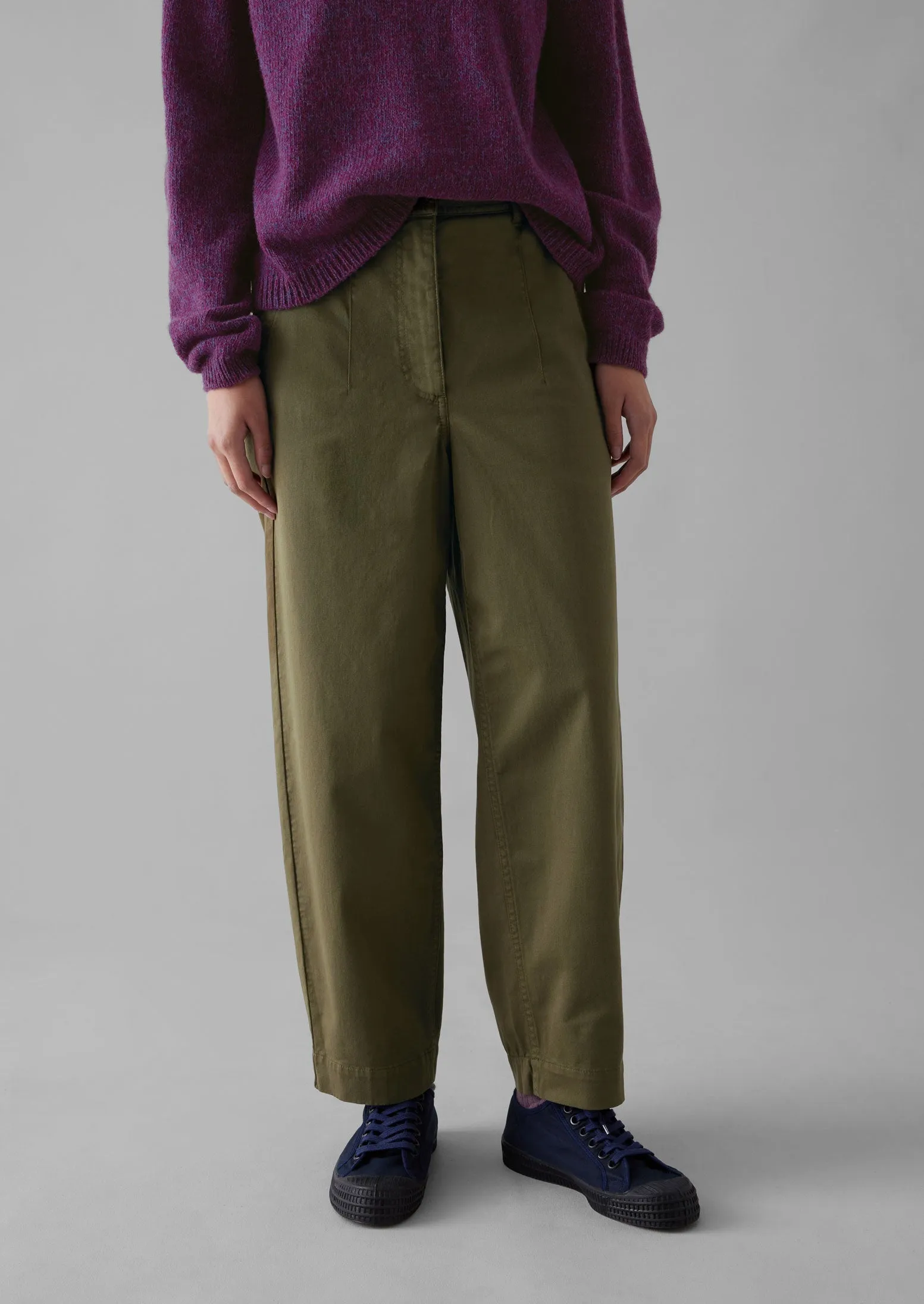 Darted Cotton Twill Trousers | Phosphorite Green sold by TOAST product image thumbnail 3