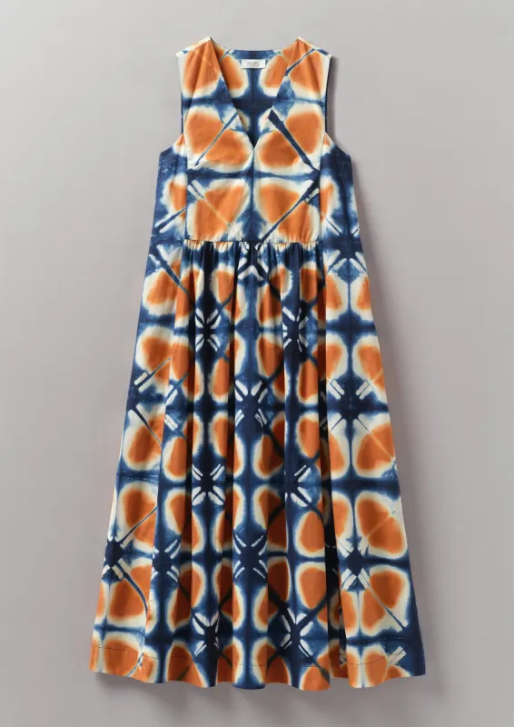 Clamp Dyed Poplin Dress | Russet Orange sold by TOAST