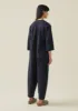 Brushed Cotton Linen Herringbone Shirt | Midnight sold by TOAST