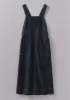 Side Button Denim Pinafore Dress | Indigo sold by TOAST