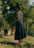 Side Button Denim Pinafore Dress | Indigo sold by TOAST