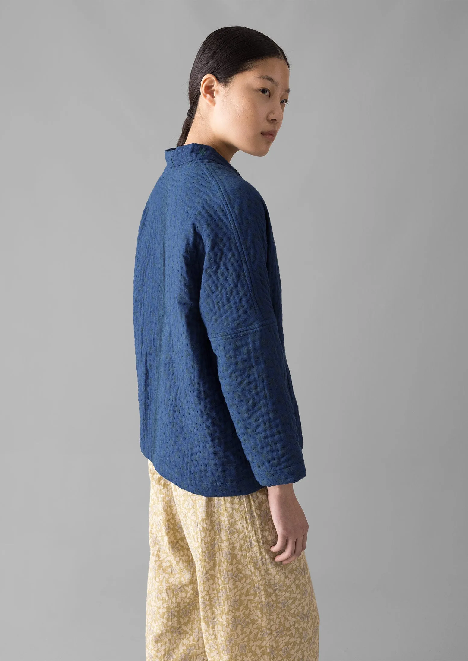 Overdyed Repurposed Kantha Jacket | Provence Blue sold by TOAST product image thumbnail 5