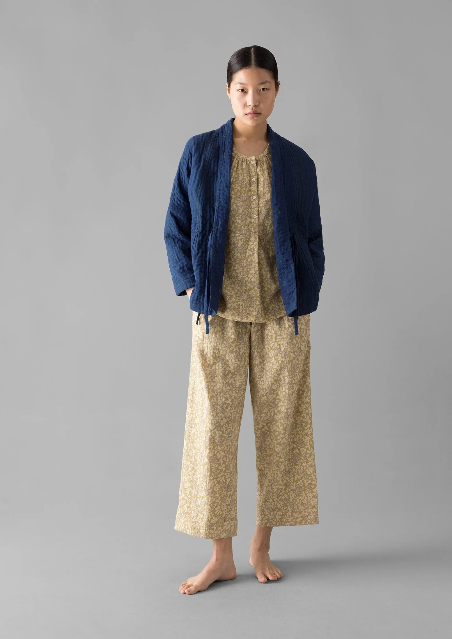 Overdyed Repurposed Kantha Jacket | Provence Blue sold by TOAST product image thumbnail 2
